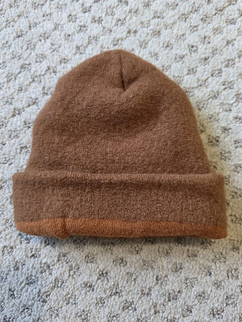 Burton Rust Brown Fold Cuff Knit Beanie
